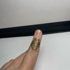 Gold tone Filigree Ring